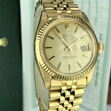 rolex datejust 1601 18k gold.